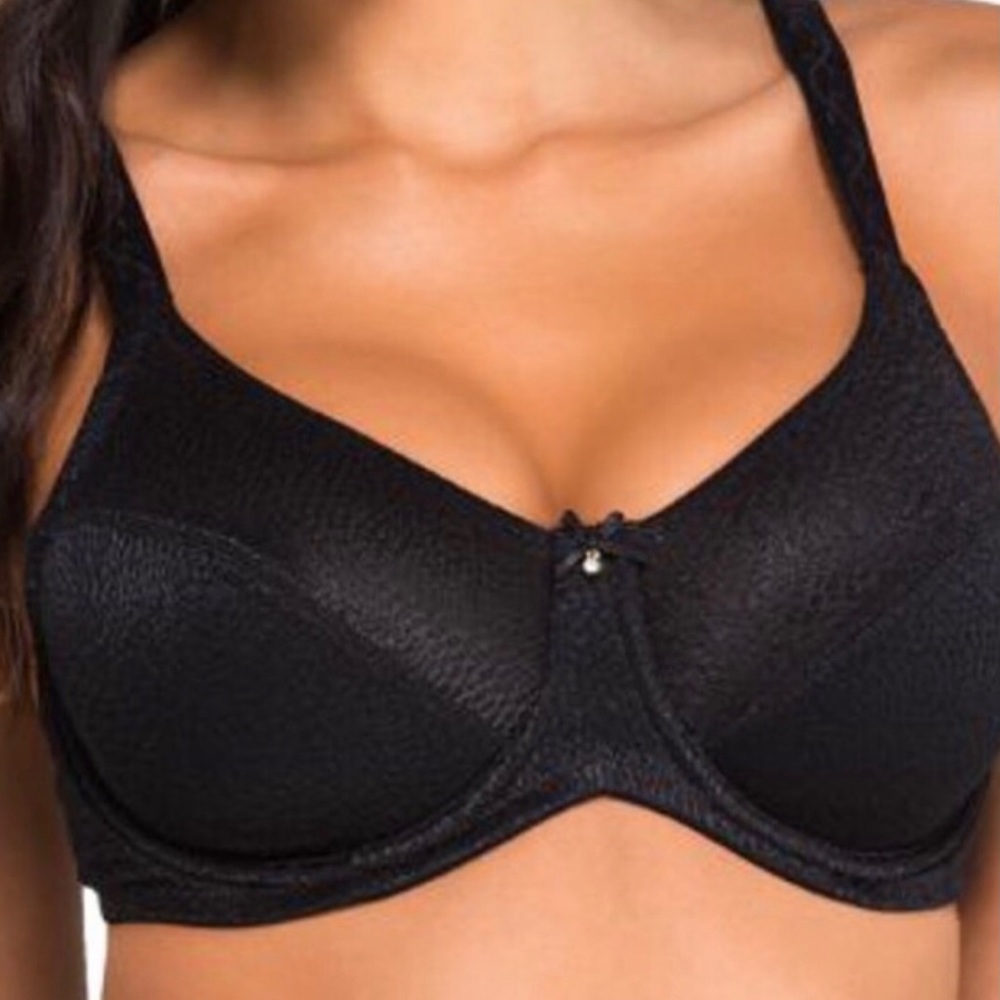 Lilyette Nude minimizer jacquard unpadded underwire bra